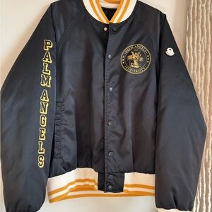 Moncler x Palm Angels Black and Yellow down Bomber Jacket
